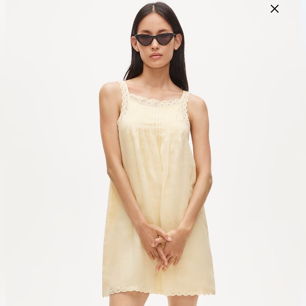 J Crew Scallop Trim Mini Dress XS